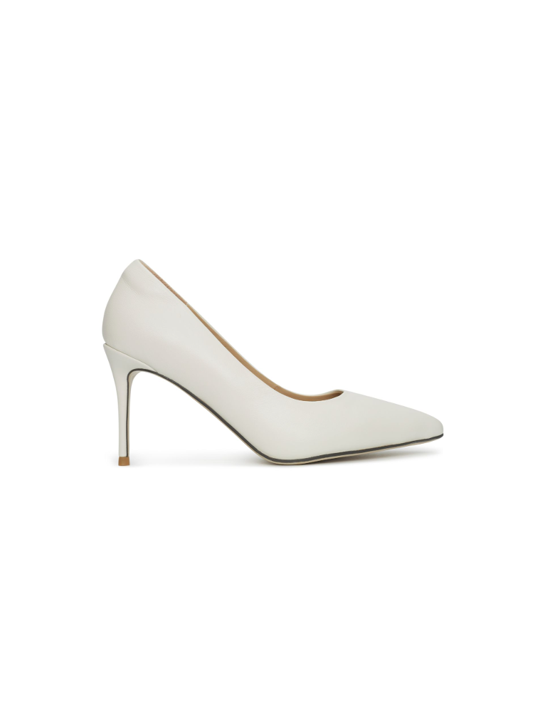 Pointed white heels hotsell